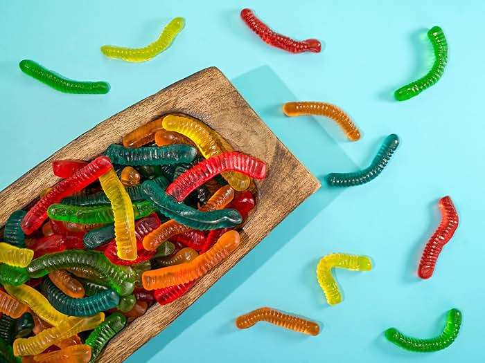 Smarty Stop Gummy Worm Candy – Edible Fruity Flavored Confectionery Snack (Assorted Fruit Worm, 5 Pound (Pack of 1)) - Image 5