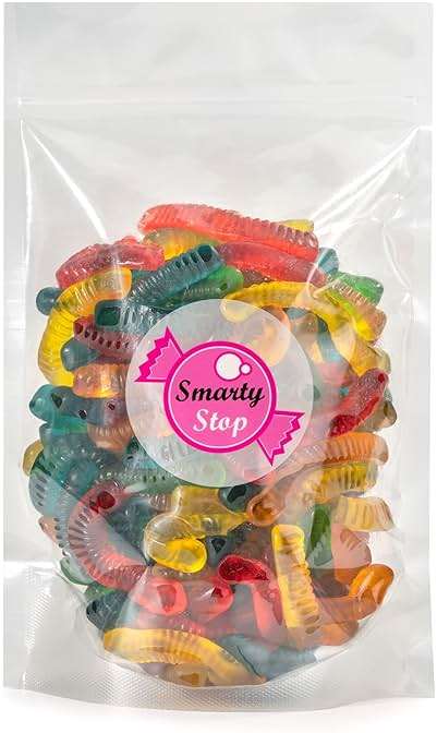 Smarty Stop Gummy Worm Candy – Edible Fruity Flavored Confectionery Snack (Assorted Fruit Worm, 5 Pound (Pack of 1)) - Image 6