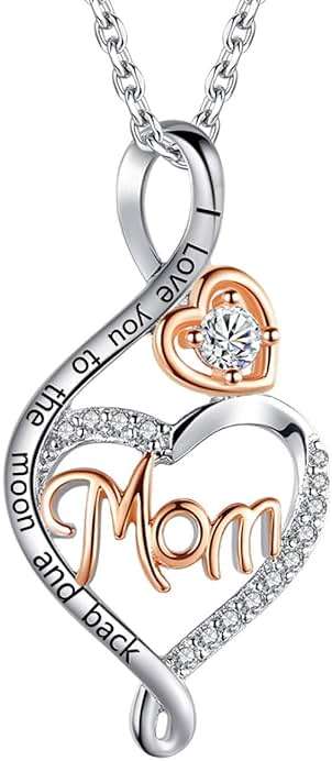 BFF&UNICORN Gifts for Women, Sterling Silver Mom Nana Grandma Necklace for Women, Birthday Mothers Day Jewelry Gifts for Mom Grandma Wife from Daughter Son - Image 1
