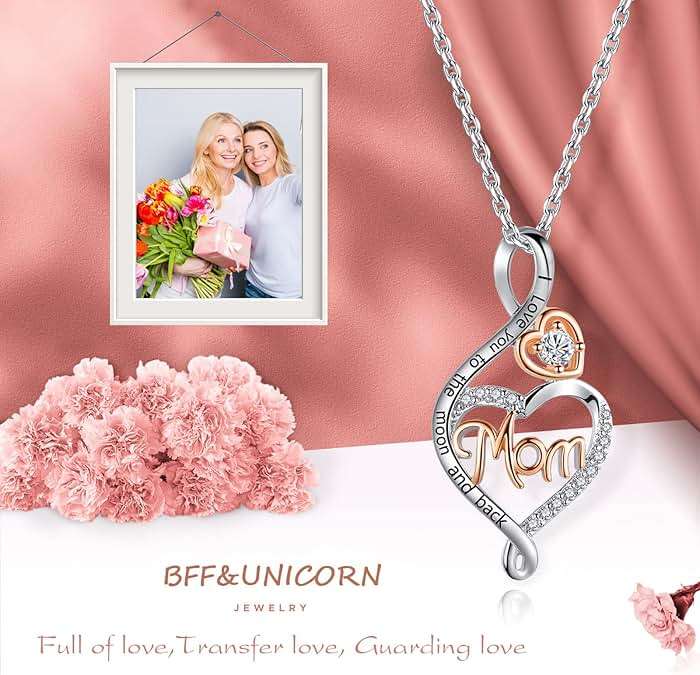 BFF&UNICORN Gifts for Women, Sterling Silver Mom Nana Grandma Necklace for Women, Birthday Mothers Day Jewelry Gifts for Mom Grandma Wife from Daughter Son - Image 3