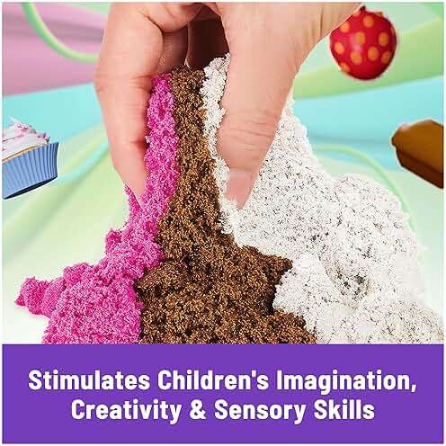 Kinetic Sand Scents, Ice Cream Treats Playset with 3 Colors Scented Play Sand & 6 Tools, Sensory Toys for Kids Ages 3 and up - Image 5