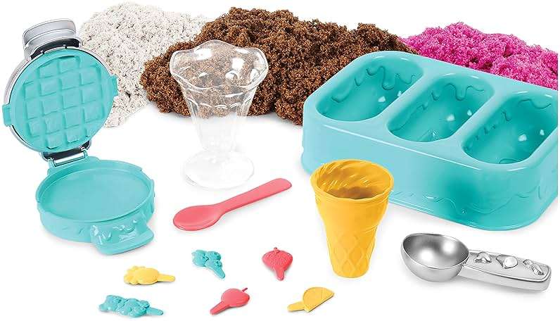 Kinetic Sand Scents, Ice Cream Treats Playset with 3 Colors Scented Play Sand & 6 Tools, Sensory Toys for Kids Ages 3 and up - Image 7