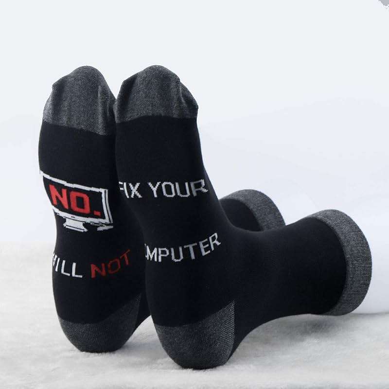 MBMSO Computer Programmer Socks Geek Gifts 2 Pairs No I Will Not Fix Your Computer Science Socks Gifts - Image 3