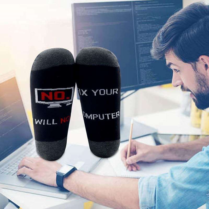 MBMSO Computer Programmer Socks Geek Gifts 2 Pairs No I Will Not Fix Your Computer Science Socks Gifts - Image 6