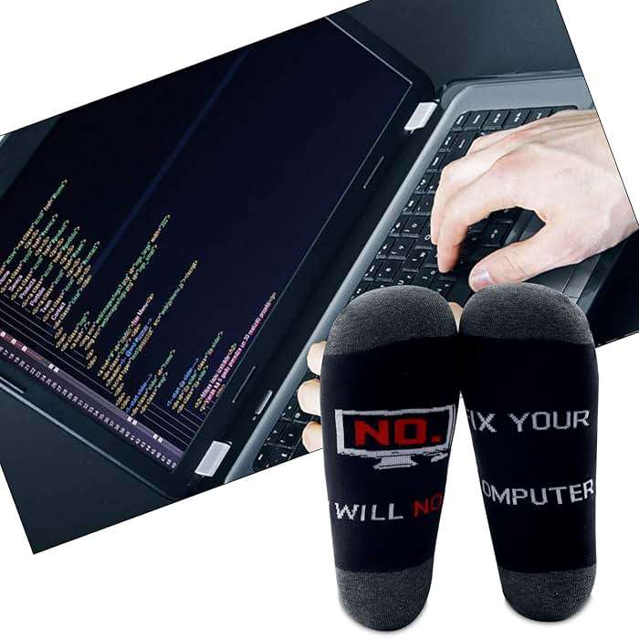 MBMSO Computer Programmer Socks Geek Gifts 2 Pairs No I Will Not Fix Your Computer Science Socks Gifts - Image 7