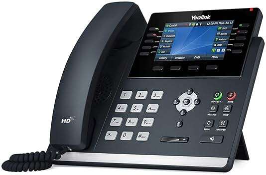 Yealink T46U IP Phone, 16 VoIP Accounts. 4.3-Inch Color Display. Dual USB 2.0, Dual-Port Gigabit Ethernet, 802.3af PoE, Power Adapter Not Included (SIP-T46U) | 16 VoIP Accounts. 4.3-Inch Color Display. Dual USB 2.0, Dual-Port Gigabit Ethernet, 802.3af PoE, Power Adapter Not Included - Image 3