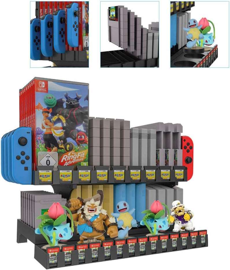 EJGAME Multifunctional Game Storage and Display Stand for NSW/NDS/3DS/Amiibo/NDS series/Game Boy/FC/SFC/NES/SNES/N64 - Image 5