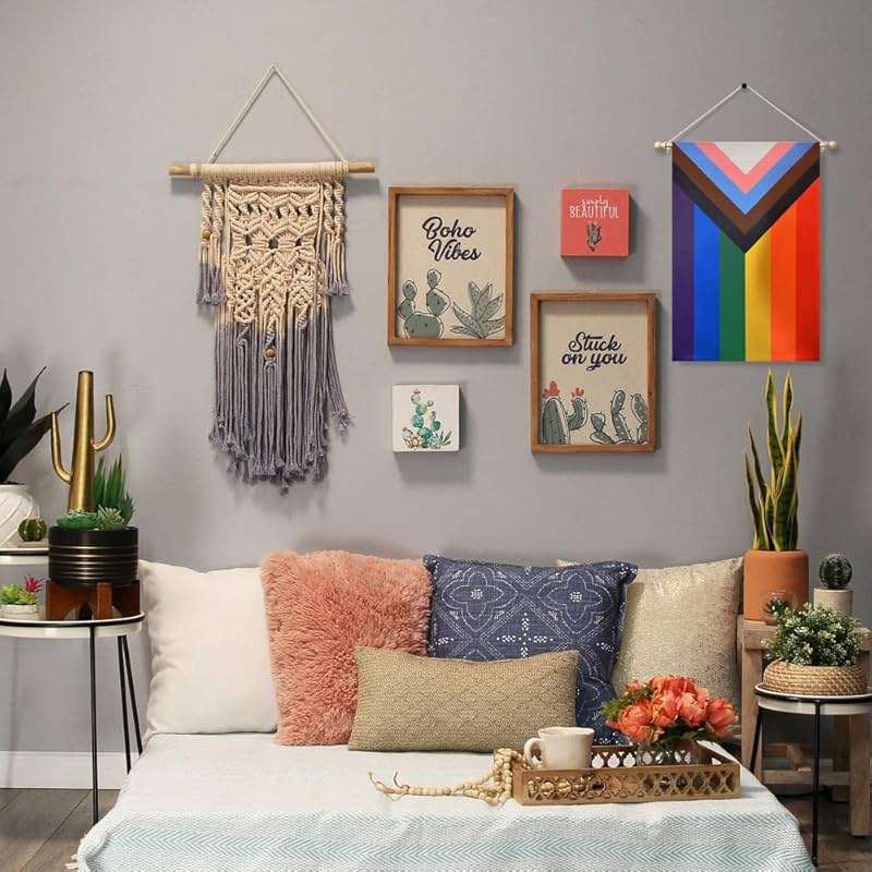 Progress Pride Gay LGBTQ Rainbow Garden Flag 12.5X18 Inch Ootdoor Double Sided Indoor Wall All Inlcusive Bisexual Gay Lesbian Transgender Non Binary Community Yard Small Flags Banner - Image 2