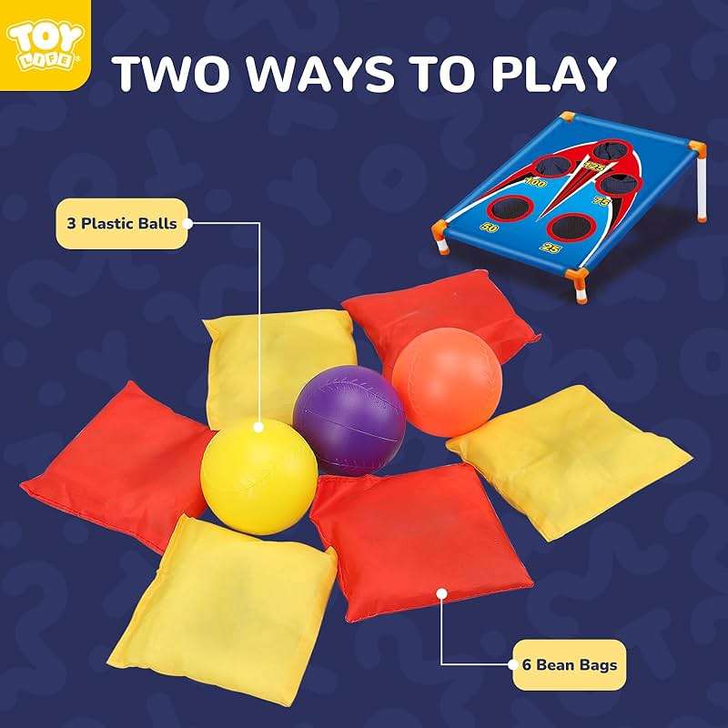 TOY Life Bean Bags Toss Carnival Games, Cornhole, Outdoor Toys for Kids Ages 4-8, Backyard Game Sports & Outdoor Play, Outside Toys for Ages 5-7, Family Lawn Yard Games Birthday Party, Gift for Boys - Image 7