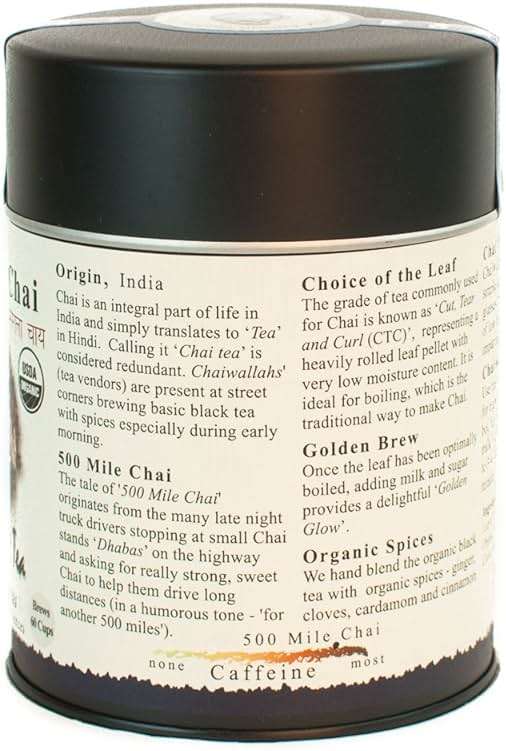 The Tao of Tea, 500 Mile Chai, 4 Ounce Tin - Image 2