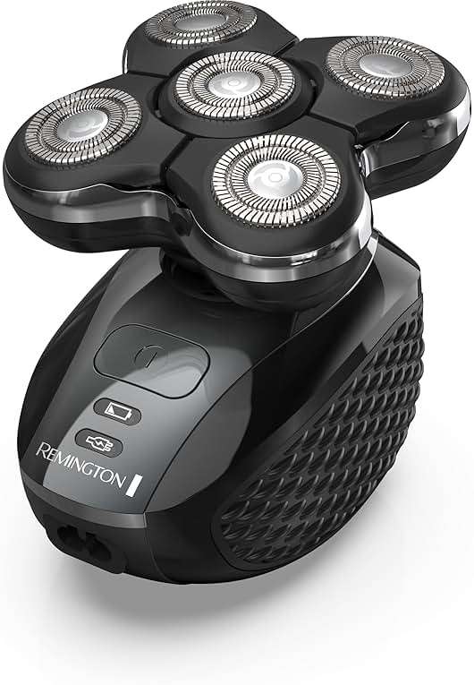 Remington Balder Pro XR7000 Head Shaver for Bald Men, Cordless Electric Razor, 5 Dual Track Rotary Blades, Waterproof Wet/Dry, Lithium Rechargeable, Hair Capture Chamber, Pop-Up Trimmer - Image 1