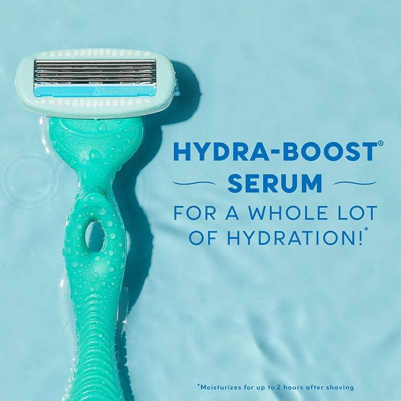 Schick Hydro Silk Ultra Sensitive Razor for Women | Womens Razor for Sensitive Skin, 5 Blade Razors for Women, Womens Razors for Shaving, Includes 1 Handle & 5 Refills - Image 3