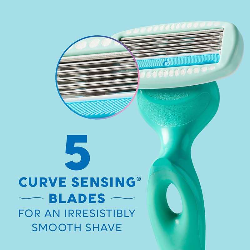 Schick Hydro Silk Ultra Sensitive Razor for Women | Womens Razor for Sensitive Skin, 5 Blade Razors for Women, Womens Razors for Shaving, Includes 1 Handle & 5 Refills - Image 4