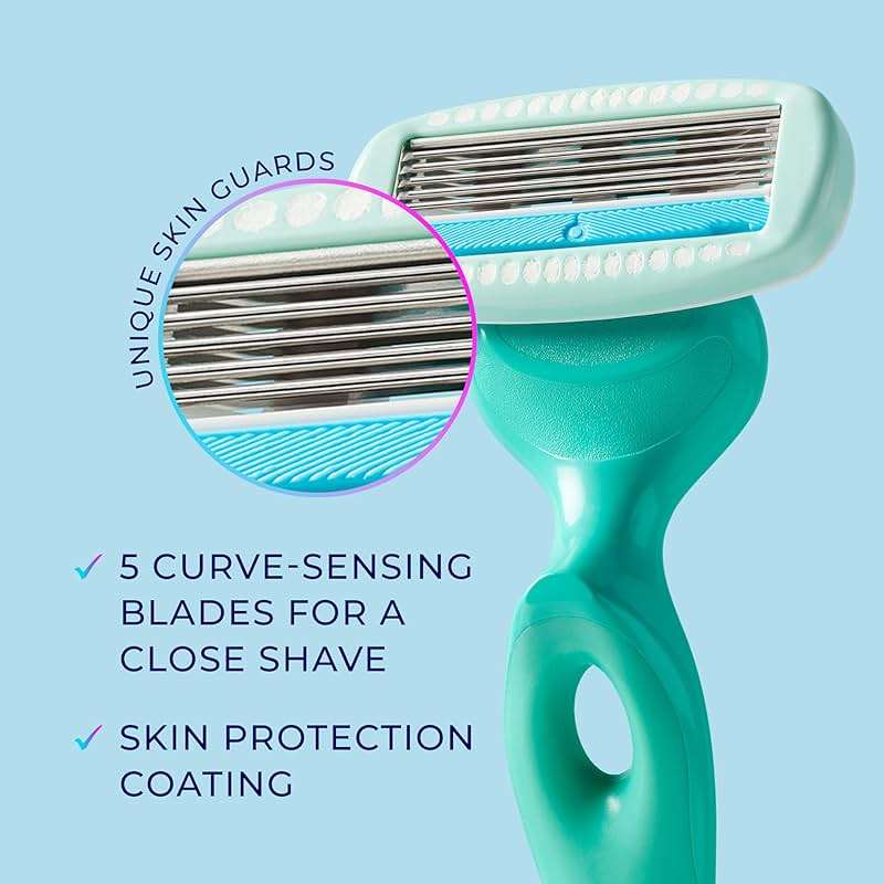 Schick Hydro Silk Ultra Sensitive Razor for Women | Womens Razor for Sensitive Skin, 5 Blade Razors for Women, Womens Razors for Shaving, Includes 1 Handle & 5 Refills - Image 9
