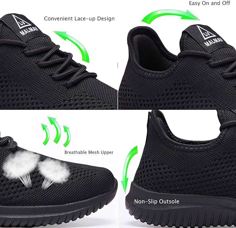 VAMJAM Men's Running Shoes Ultra Lightweight Breathable Walking Shoes Non Slip Athletic Fashion Sneakers Mesh Workout Casual Sports Shoes - Image 5