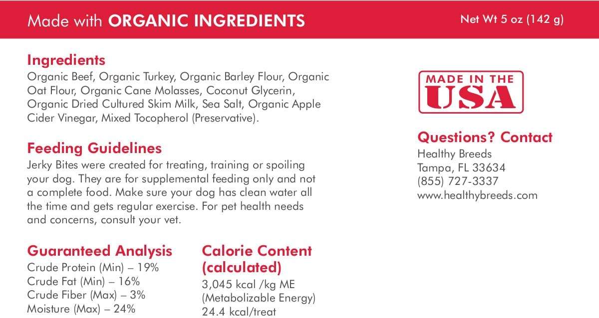 Healthy Breeds Chow Chow Jerky Bites Beef Recipe Dog Treats 5 oz - Image 2