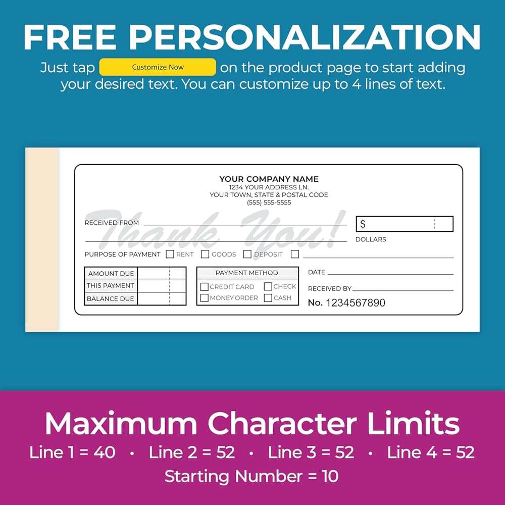 Custom 2.83" x 7" Carbonless NCR Books in 3-Part Triplicate Invoices, Receipts, Work Orders, Sales Orders, Purchase Orders, Estimates, Quote Forms with Your Company/Business Name (600 Sets) - Image 5