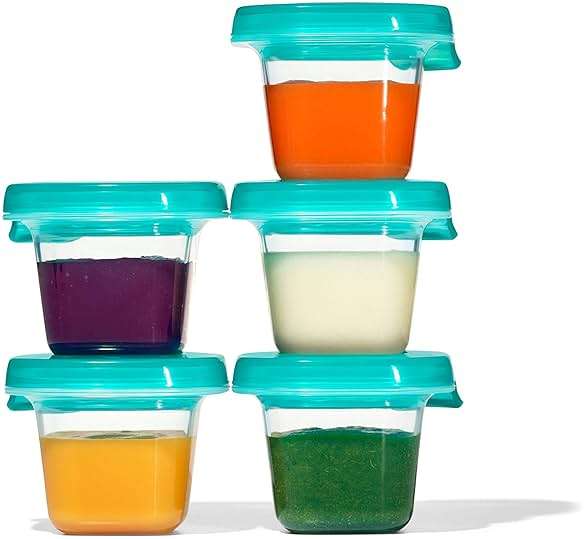 OXO Tot Silicone Baby Blocks m- 2 oz. - Teal - Image 11
