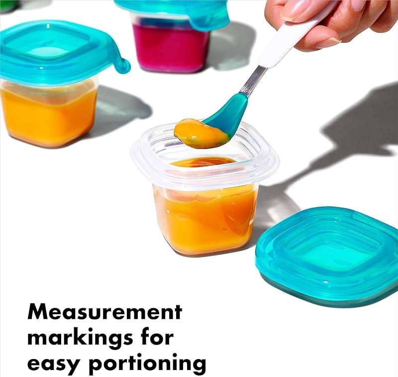 OXO Tot Silicone Baby Blocks m- 2 oz. - Teal - Image 5