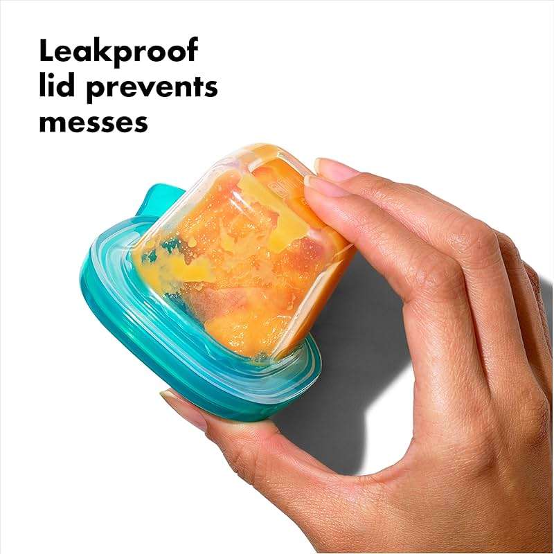 OXO Tot Silicone Baby Blocks m- 2 oz. - Teal - Image 6