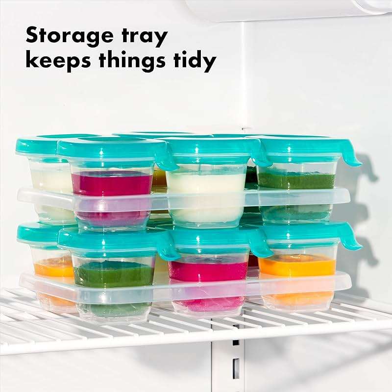 OXO Tot Silicone Baby Blocks m- 2 oz. - Teal - Image 7
