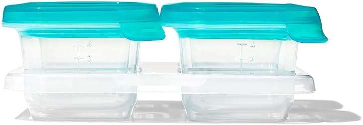 OXO Tot Silicone Baby Food Storage Container, Set of Four, 4oz Containers - Image 4