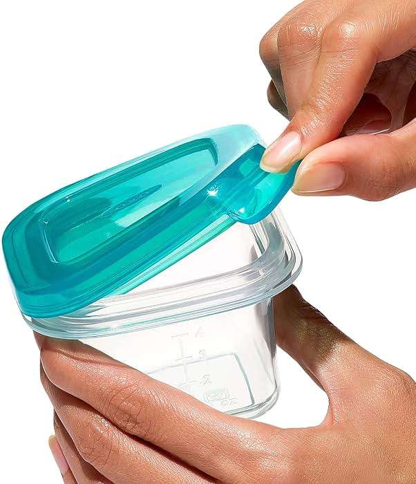 OXO Tot Silicone Baby Food Storage Container, Set of Four, 4oz Containers - Image 7