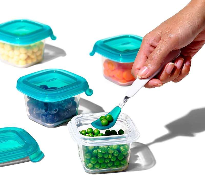 OXO Tot Silicone Baby Food Storage Container, Set of Four, 4oz Containers - Image 9