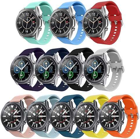 22mm Smart Watch Bands Compatible with Samsung Galaxy Watch 3 45mm Band/Galaxy Watch 46mm/Gear S3 Frontier/Classic Men Women,Soft Silicone Wristband Sport Strap(Not for Galaxy Watch 4 Classic 46mm) - Image 6
