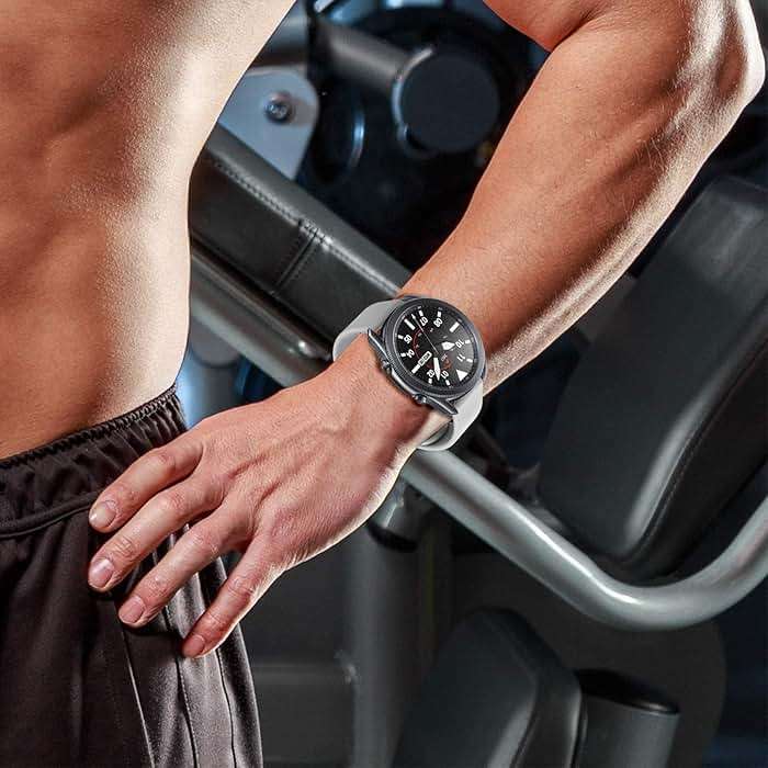 22mm Smart Watch Bands Compatible with Samsung Galaxy Watch 3 45mm Band/Galaxy Watch 46mm/Gear S3 Frontier/Classic Men Women,Soft Silicone Wristband Sport Strap(Not for Galaxy Watch 4 Classic 46mm) - Image 8