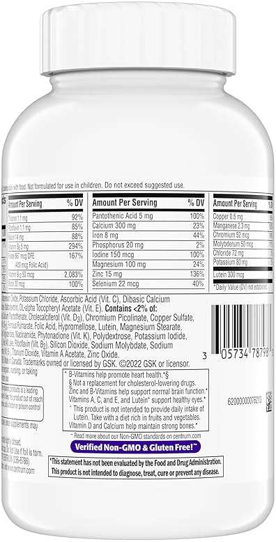 Centrum Minis Silver Women's Multivitamin for Women 50 Plus, Multimineral Supplement with Vitamin D3, B Vitamins, Non-GMO Ingredients, Supports Memory and Cognition in Older Adults - 280 Ct - Image 11