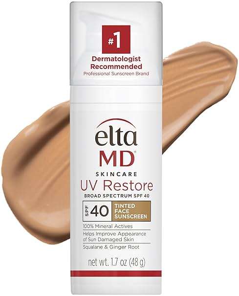 EltaMD UV Restore,Face Sunscreen, SPF 40, Mineral Sunscreen for Sun Damaged Skin Repair, Anti-Aging Zinc Oxide Sunscreen Formula - Image 1