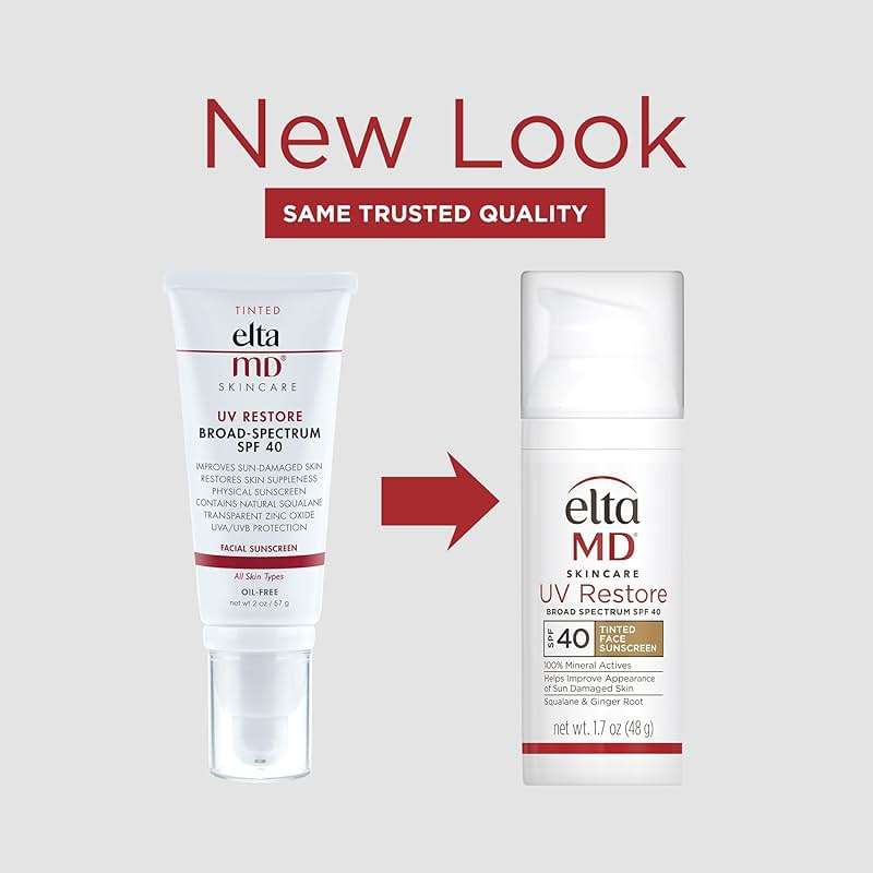 EltaMD UV Restore,Face Sunscreen, SPF 40, Mineral Sunscreen for Sun Damaged Skin Repair, Anti-Aging Zinc Oxide Sunscreen Formula - Image 2