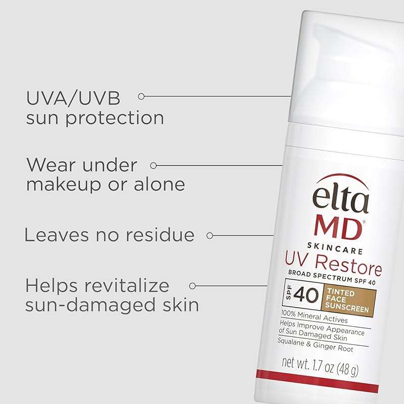EltaMD UV Restore,Face Sunscreen, SPF 40, Mineral Sunscreen for Sun Damaged Skin Repair, Anti-Aging Zinc Oxide Sunscreen Formula - Image 3