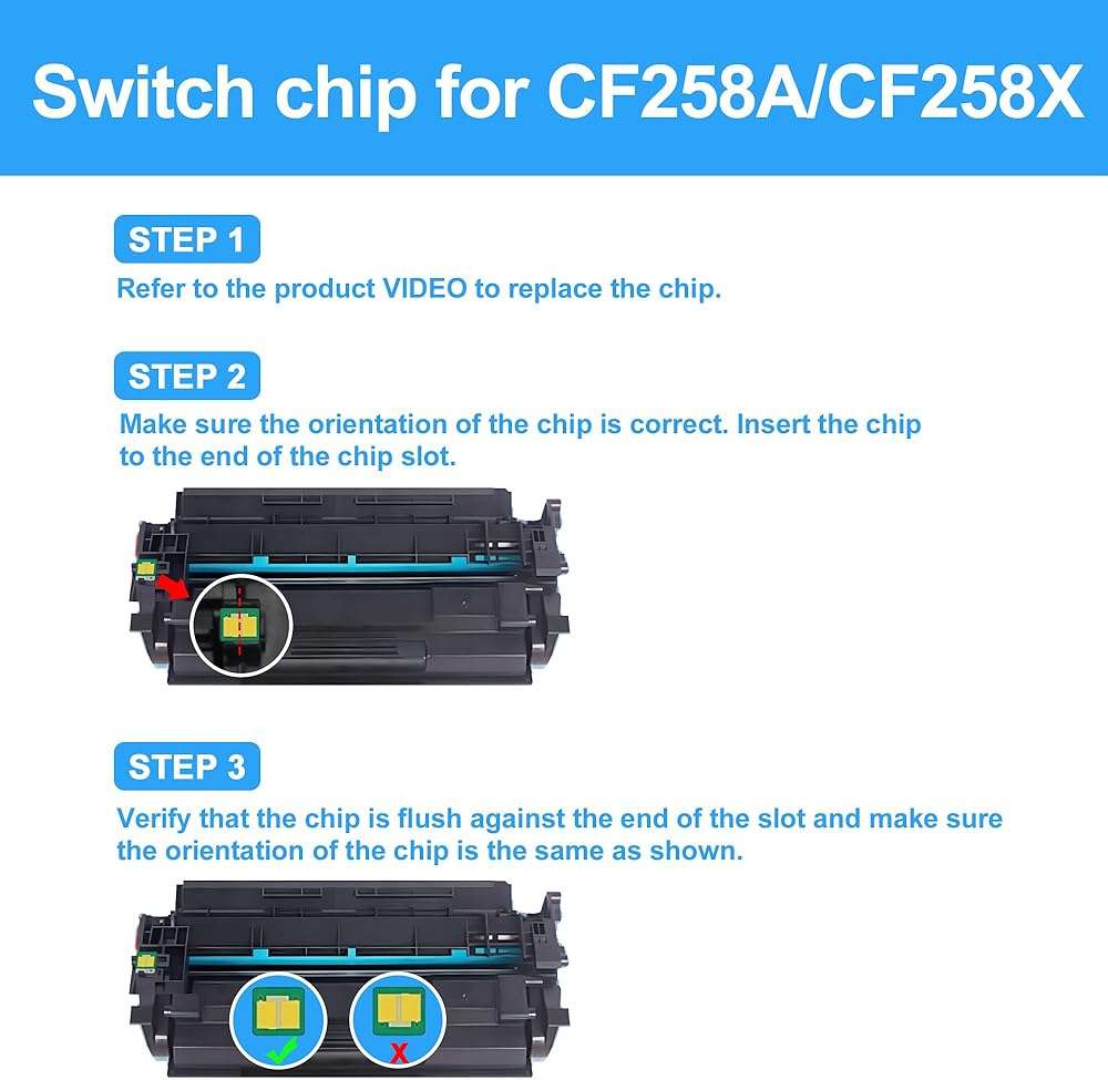 LCL CF258X 58X Toner Cartridge Black High Yield Replacement for HP 58X CF258X 58A CF258A Toner for HP LaserJet Pro M304 M404n M404dn M404dw and MFP M428fdw M428fdn M428dw Printer (2-Pack, NO Chip) - Image 3