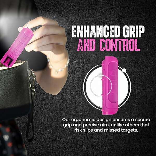 Police Magnum Keychain Pepper Spray Self Defense Belt Clip Holder - 3 Pack Tactical Maximum Strength OC with Dye - Small Safety Key Chains for Women & Men - Made in The USA - Image 4