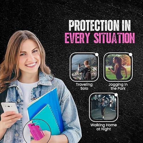 Police Magnum Keychain Pepper Spray Self Defense Belt Clip Holder - 3 Pack Tactical Maximum Strength OC with Dye - Small Safety Key Chains for Women & Men - Made in The USA - Image 6