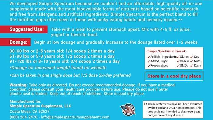 Simple Spectrum Vitamin Supplement, Nutritional Support, No Added Sugars or Artificial Ingredients - Image 4