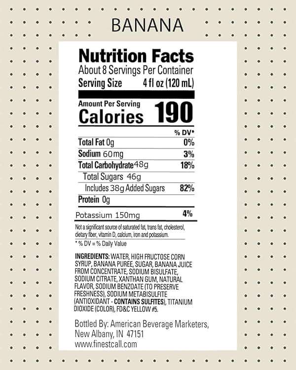 Finest Call Premium Banana Puree Drink Mix, 1 Liter Bottle (33.8 Fl Oz) - Image 2