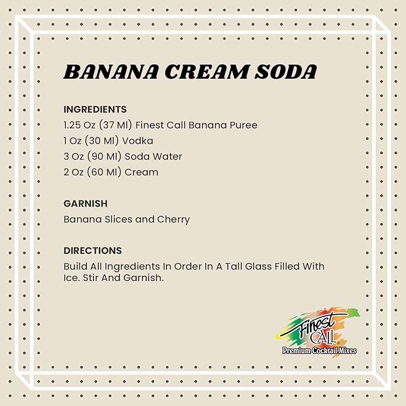 Finest Call Premium Banana Puree Drink Mix, 1 Liter Bottle (33.8 Fl Oz) - Image 4
