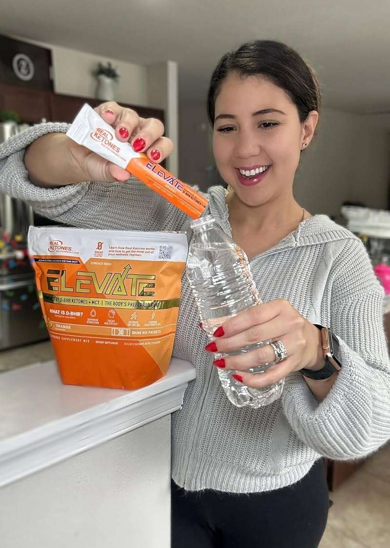 Real Ketones MCT & BHB Exogenous Ketones Drink Mix Packets Elevate Keto Electrolytes Powder Packets No Sugar with 4 Main Electrolytes Plus Hydrating Proprietary Keto BHB - 30 Pack Orange - Image 8