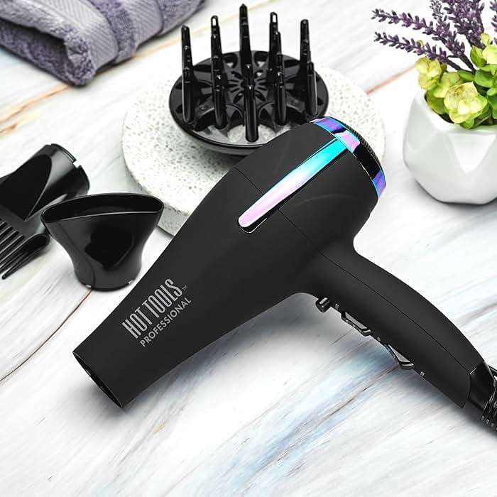 HOT TOOLS Professional Ceramic Rainbow Hair Dryer - Fast Drying Blow Dryer with Quiet Operation and Ion Technology for Long-Lasting and Shinier Hair - 1875 Watts - Image 5