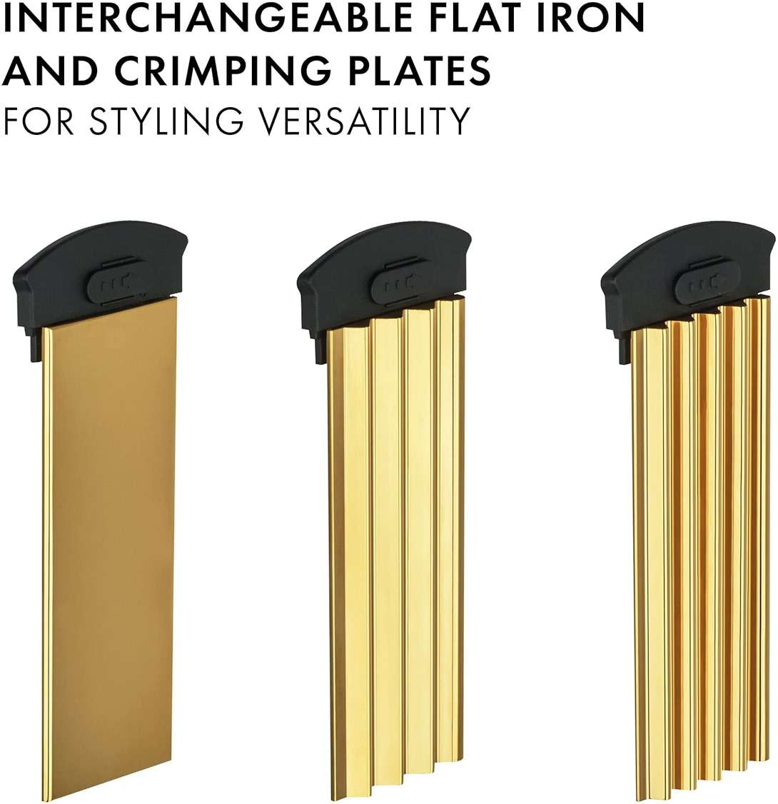 Hot Tools Professional 24K Gold 3-in-1 Crimper & Flat Iron Combo, 1 ½”, 1 ct. - Image 5