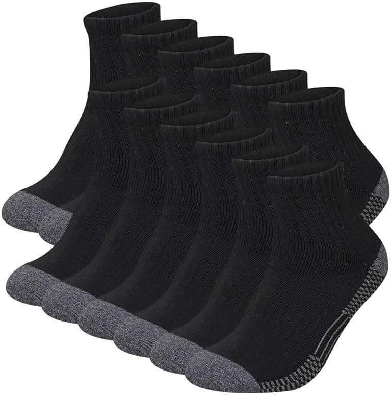 COOVAN Men's Athletic Ankle Socks 12 Pack Mens Cushion Comfort Casual Running Sock Size 10-13 - Image 1
