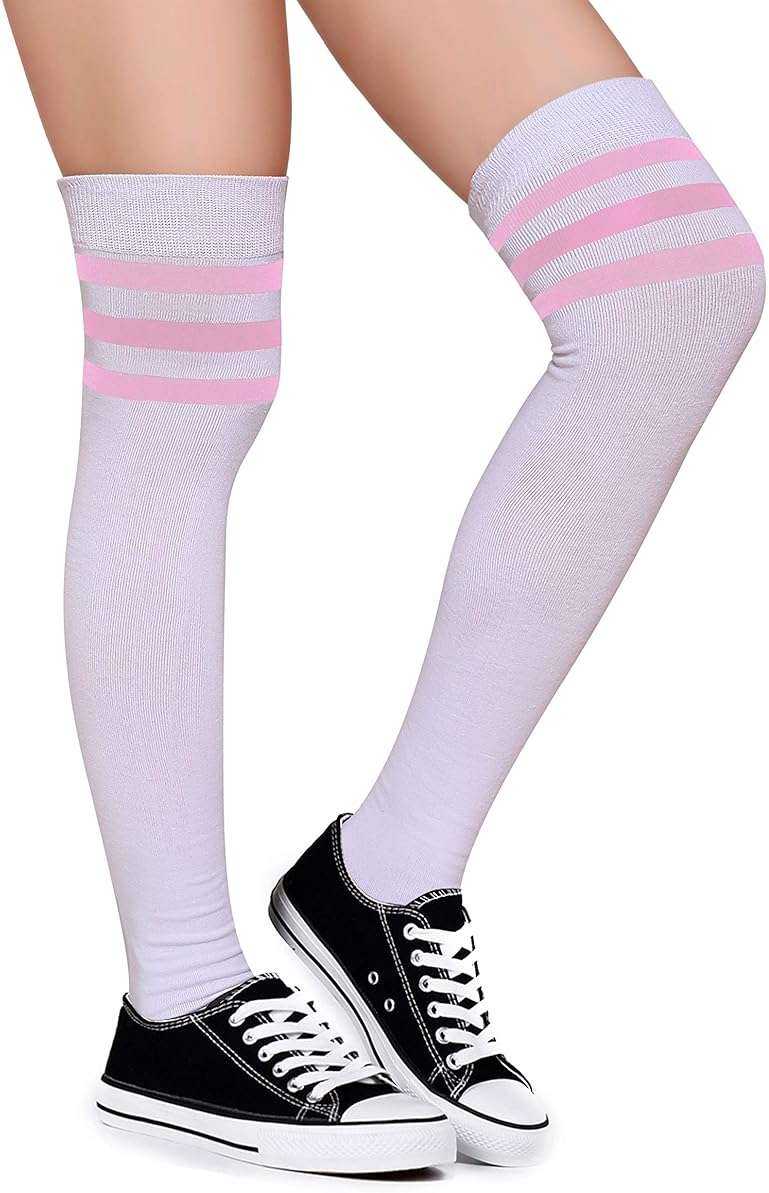 Leotruny Thigh High Socks for Women: Suitable for Cosplay Daily Wear - Cotton Knee High Socks - Image 3