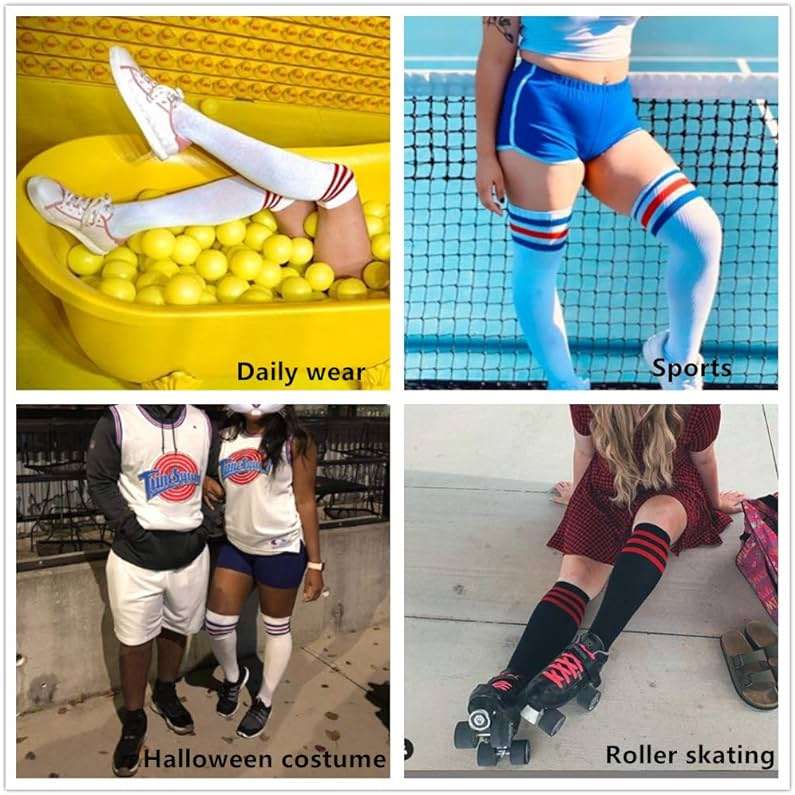 Leotruny Thigh High Socks for Women: Suitable for Cosplay Daily Wear - Cotton Knee High Socks - Image 5
