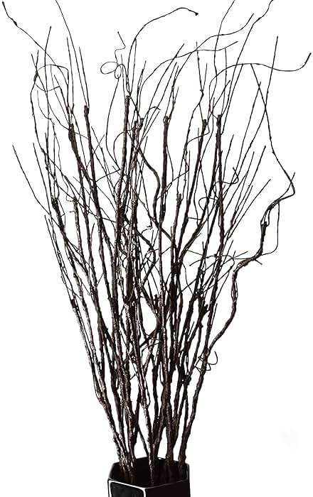 FeiLix 10PCS Lifelike Curly Willow Branches Decorative Dried Artificial Twigs, 30.7 Inches Fake Bendable Sticks Vintage Vines/Stems DIY Greenery Plants Craft Vases Home Garden Hotel Farmhouse Decor - Image 1
