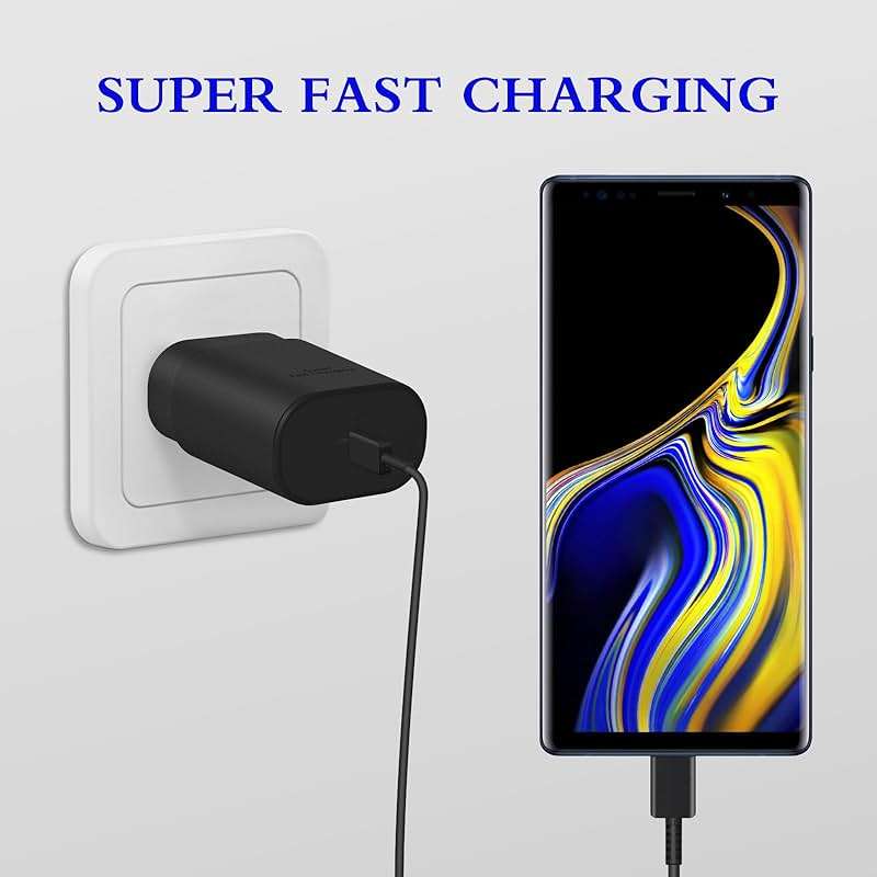 GUUSMART Type C Charger 2-Pack 25W Type C Fast Charging Block with 6ft USB C Charger Cable Compatible with Galaxy S26 S25 S24 S23 S22 S21/Phone 17/16/16 Pro Max/15/15 Pro Max/15 Plus-Black - Image 4