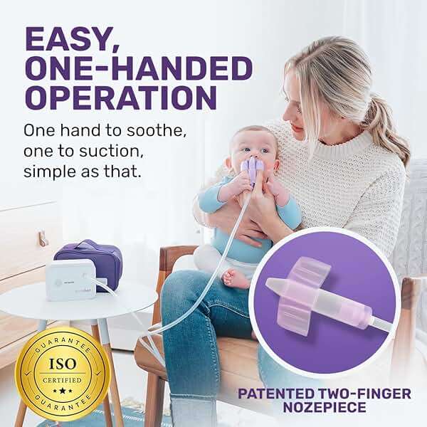Dr. Noze Best NozeBot Electric Baby Nasal Aspirator - Designed by a Pediatric ENT for Safe, Gentle Congestion Relief - Rechargeable, Portable & Easy to Clean Nose Sucker for Infants and Toddlers - Image 4