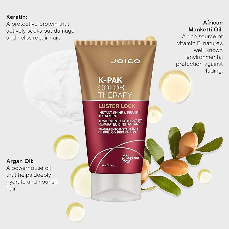 Joico K-PAK Color Therapy Luster Lock Instant Shine & Repair Treatment | For Color-Treated Hair | Boost Color Vibrancy | Repair Breakage | With Keratin & Argan Oil - Image 5